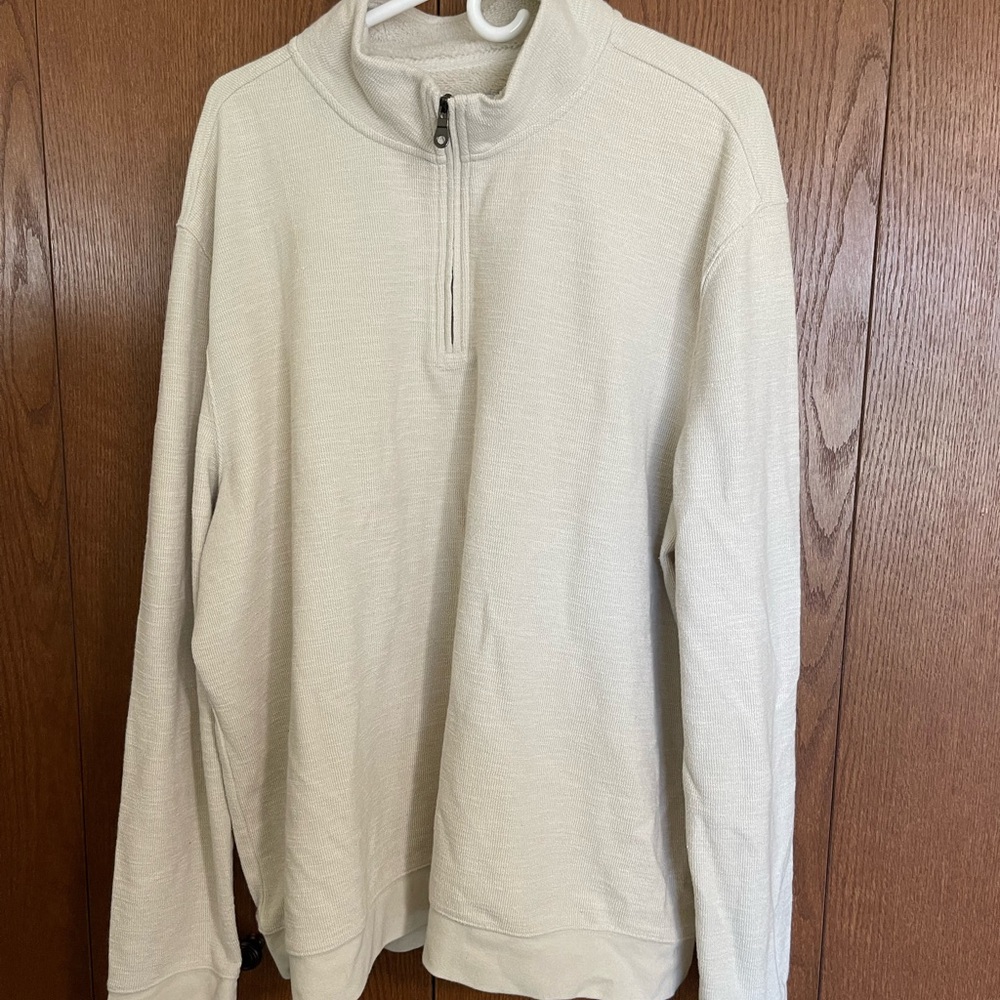 Men's Cream Quarter-Zip Sweater Goodfellow & Co.